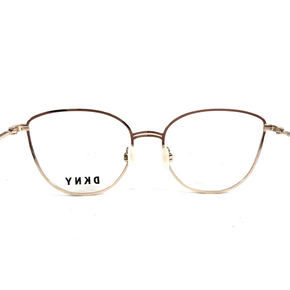 DKNY Eyeglasses Frames DK1027 001 Black Gold Cat Eye Wire Rim 53-17-135
